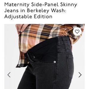 Maternity Side-Panel Skinny Jeans in Berkeley Wash